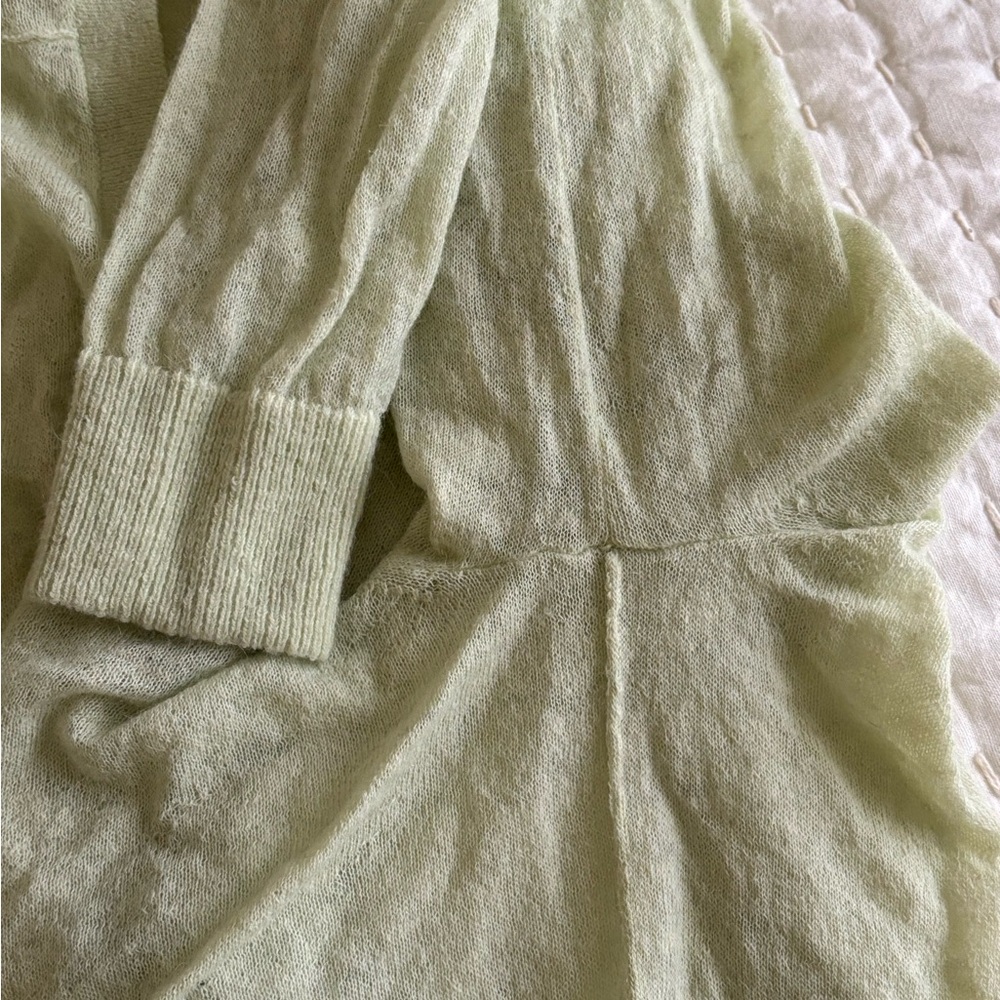 Everlane The Featherweight Alpaca Cardigan Small Green - Picture 10 of 12
